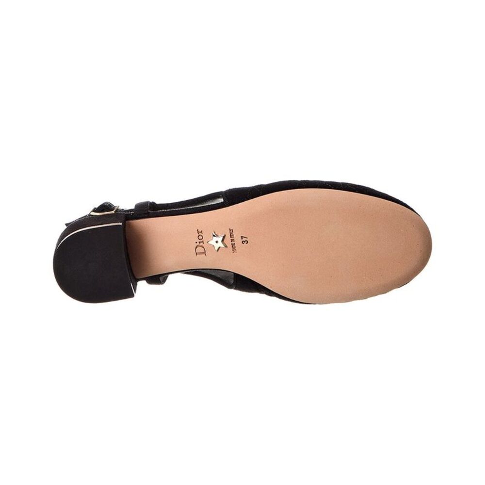 Dior Ballet Quilted Suede Slingback Pump, Black - Picture 4 of 5